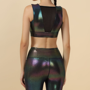 Ensemble de sport pour femme de haute qualité : Leggings de yoga à taille haute et soutien-gorge de sport, respirant, sans couture, à manches longues et taille élastique - Product Image 4
