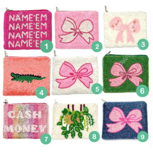 Handmade Beaded evening Pouch Collection Novelty Text Motif Clutch Zip <b>Mini</b> Bag Women Custom OEM Wholesale Supplier - Product Image 1