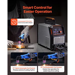 Tagliatrice al Plasma 65A Senza Contatto con Arco Pilota, Doppia Tensione 110V/220V, Display Digitale, Inverter IGBT per Taglio Alluminio 2T/4T - Product Image 4
