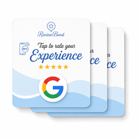 Carte de commentaires Google ReviewBoost sans contact en PVC NFC avec puce 213, mini-étiquette pour restaurants, évaluation de l'expérience commerciale, étanche