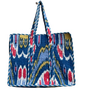 Otoño/Invierno mujer mano bloque estampado algodón acolchado bolsas al por mayor cierre abierto para compras y viajes - Product Image 1