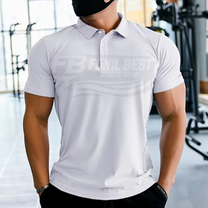 Algodón al por mayor para fabricantes: Camisa lisa de secado rápido para golf, con logotipo bordado personalizado - Product Image 5