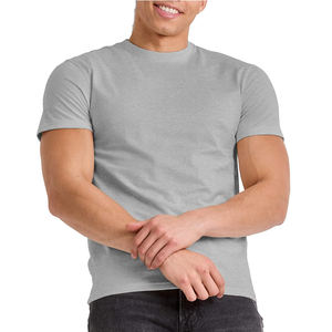 T-shirts décontractés pour hommes, doux, pour le fitness, 100% coton, tricotés, coupe ajustée, col rond, manches courtes, séchage rapide, écologiques, respirants - Product Image 5