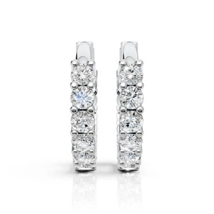 Boucles d'oreilles pendantes audacieuses en argent sterling pour homme, serties de moissanite ronde graduée à griffes, bijou raffiné - Product Image 1