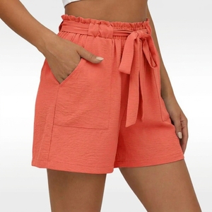 Women’s Casual Shorts Lightweight Soft Fabric <b>Elastic</b> <b>Waist</b> Drawstring Side Pocket Custom Apparel - Product Image 5