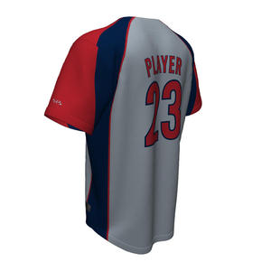Camiseta de béisbol de poliéster y algodón a precio de mayorista, diseño personalizado de primera calidad, con botones, talla grande, transpirable, para hombre. - Product Image 4