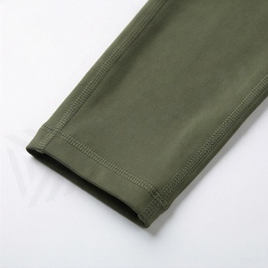 Ensemble de yoga 2 pièces vert olive pour femme : débardeur à encolure dégagée et leggings taille haute sans coutures – Tenue de sport athlétique - Product Image 6