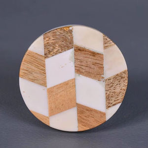 Pomo Redondo de Madera y Resina Hecho a Mano, Tirador Moderno Azul para Gabinete, Accesorios de Montaje con Tornillo para Muebles, Decoración del Hogar, Decoración de Armarios - Product Image 5