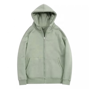 Sudadera con Capucha y Cierre de Cremallera Unisex, Color Lavanda, Corte Regular, Color Sólido, Ropa Casual de Otoño, Tejido de Felpa Francesa - Product Image 5