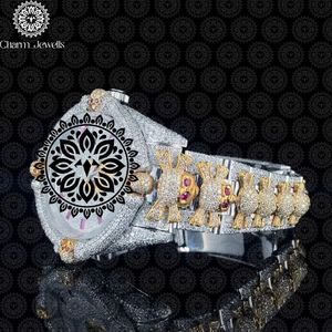 Reloj de Lujo para Mujer Charm Jewells, 38 mm, Análogo Irregular de Cuarzo, Correa de Acero Inoxidable, Esfera de Cristal de Zafiro, Bisel con Diamantes - Product Image 2