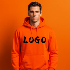 Hoodie brodé 2D personnalisé, grandes tailles et couleurs, haute qualité, 100% coton molletonné 350 g/m² pour hommes - Product Image 5