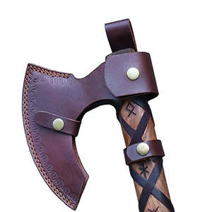 Hacha de Batalla Vikinga de Acero al Carbono Forjada a Mano al por Mayor, Hacha Medieval Personalizada con Barba, para Supervivencia Industrial, al Aire Libre y Camping - Product Image 5