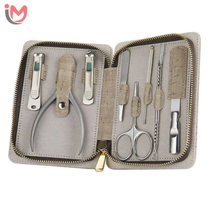 Professional High Manicure <b>Pedicure</b> Kit Nail Care Grooming Set Stainless Steel <b>Tools</b> Pure Leather OEM Wholesale - Product Image 6