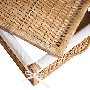 Wholesale <b>Large</b> Rattan Underbed Storage Basket with Lid, Wicker Laundry <b>Hamper</b> & Clothes Organizer Box Vietnam Factory - Product Image 5