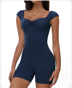 Combinaisons pour femmes, vêtements de sport, spandex/coton, écologiques, respirants, extensibles dans quatre directions, sans couture, séchage rapide, antibactériens, OEM/ODM - Product Image 4