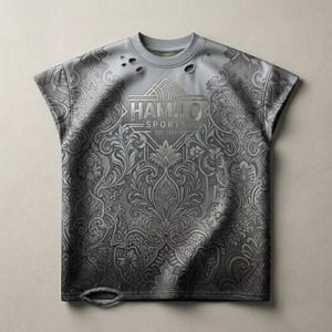 T-shirt de sport pour homme durable avec logo personnalisé en gros, t-shirts de sport pour homme surdimensionnés au meilleur prix - Product Image 4