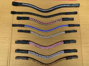 Wholesale Equestrian Leather Horse <b>Bridle</b> with Five Row Crystals Browbands Soft Padded Crystals Customizable Horse Equipment - Product Image 2