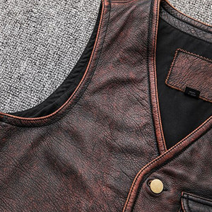 Chaleco de Cuero para Hombre, Invierno, Textura Suave, Ajuste Cómodo para Trajes y Ropa Casual, Relleno de Algodón - Product Image 4
