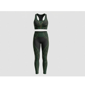 <b>Low</b> MOQ Custom Solid Plus Size Women's Yoga Set Front High <b>Waist</b> High Quality Breathable Eco-Friendly Quick Dry Anti-Bacterial - Product Image 1