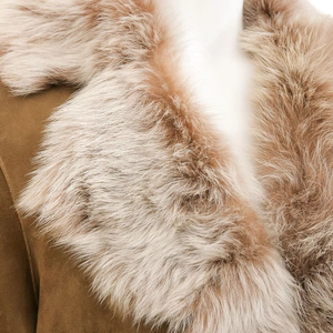 Mantic Enterprises Women's <b>Long</b> Suede Coat Breathable Animal Print Winter <b>Jacket</b> Full Sleeve Windproof Thick Solid Color - Product Image 6