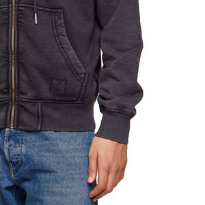 Sweat-shirt à capuche zippé en polaire pour homme, style streetwear personnalisé, vente en gros - Product Image 4