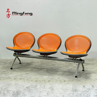 Chaise d'attente publique moderne 3 places en maille respirante avec pieds en métal antirouille pour aéroport, hôpital, école, centre commercial, hôtel - Offre Spéciale