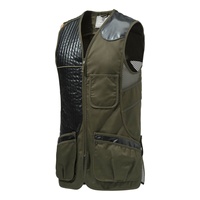 Gilet de tir en maille respirant avec ceinture réglable et boutons-pression, coupe-vent, très respirant, léger, pour la chasse et le tir à l'argile