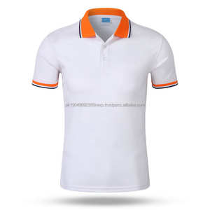 T-shirt en coton bleu marine chemises polo de golf pour hommes avec broderie logo imprimé t-shirts polo avec logo personnalisé - Product Image 3