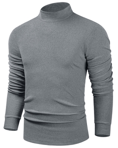 New Soft Mock Neck Sweatshirt Fleece Lining Long Sleeve Half Turtleneck Pullover <b>Shirts</b> for <b>Men</b> Autumn Winter - Product Image 2