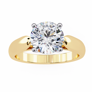 Bague de mariage en diamant de laboratoire de qualité supérieure, taille coussin |   Bague de fiançailles solitaire en or 10 carats |   Certifié IGI Luxe Tendance - Product Image 2