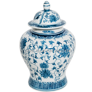 Round Shape Blue & White Enamel Color Aluminum Metal With Lids Decorative Storage Ginger Jar Use Food Fruit At Wholesale Price - Product Image 3