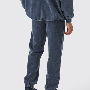 Sudadera con Capucha Azul Marino para Hombre, Color Sólido, Felpa de Algodón, Corte Casual, Manga Regular, Diseño con Bolsillo, Transpirable, Talla Grande, Otoño - Product Image 3