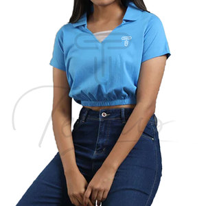 Nuevo Estilo Moderno, Top Corto Informal Transpirable de Verano para Mujer, Color Sólido Personalizado - Product Image 4
