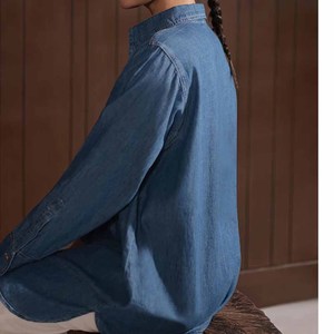 Denim Factory Custom Women's <b>Y2K</b> Streetwear Crop Top Short Sleeve Denim Jacket <b>Shirt</b> Luxury Spring Summer - Product Image 2