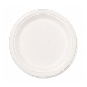 Assiette jetable en bagasse blanche de 10 pouces, robuste, biodégradable, compostable, compatible micro-ondes, pour les mariages et les plats à emporter - Product Image 5