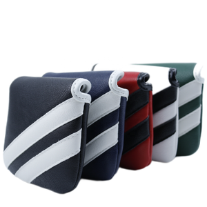 SOSH4 <b>Golf</b> Head Cover White PU Leather 3D Embroidery <b>Golf</b> Clubs & Stars Pattern Magnetic Closure Blade Style Customizable - Product Image 1