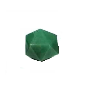 High quality Green Aventurine Icosahedron carved Stone whiskey <b>cube</b> natural stone reiki healing crystal stone gemstone - Product Image 2