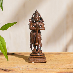 Acentos decorativos, esculturas de cobre antiguo, estatuilla de Lord Hanuman, estatua, artículos de regalo decorativos para el hogar - Product Image 1