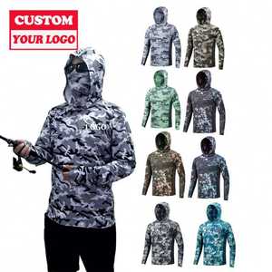 Camisas de Pesca Ligeras para Hombre, Protección Solar UPF 50+, Secado Rápido, Manga Larga, con Capucha, Venta al Por Mayor - Product Image 2