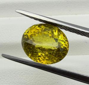 Shamim Gems Natural Chrysoberyl Oval Cut Loose Stone Genuine Yellow Green 8.60x10 mm 4.83 Cts No Hole <b>Jewelry</b> <b>Making</b> - Product Image 2