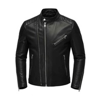 Vestes en cuir à prix avantageux, vestes en cuir noir de haute qualité, veste en cuir d'hiver pour hommes, prix de gros, personnalisation