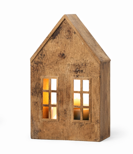 Fresh Selling Hut Shaped Design Wooden Lantern Home Decoration Candle Holder Vintage Design Look Table <b>top</b> Living Room Decor - Product Image 2