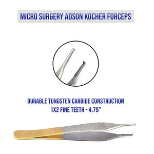 High Quality 4.75" Stainless Steel Manual Instrument-Adson Tissue Forceps Class I Blush Surgical 1 Year Warranty <b>Model</b> - Product Image 4
