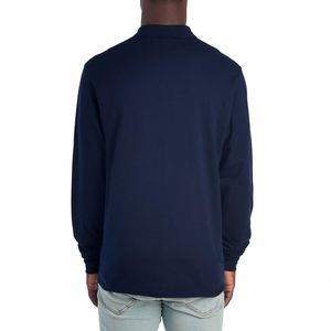 Polo de manga larga informal para hombre, mezcla de poliéster, tela transpirable, diseño cómodo, ajuste cómodo para la actividad diaria. - Product Image 5