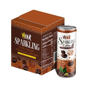 OEM 250ml carbonatado refresco caja VINUT entrega rápida 4 latas con aroma de café tropical directorio de bebidas - Product Image 1