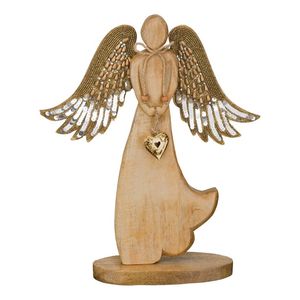Centro de mesa de madera puro con forma de ángel, pieza decorativa para mesa de boda y decoración de casa de campo. - Product Image 6