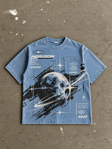 Camiseta Oversize Personalizada de Algodón 100% Ecológico, Transpirable y de Secado Rápido, con Bolsillo y Cuello Redondo, Estilo Vintage Lavado, de Alto Gramaje, para Streetwear - Product Image 4
