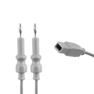 Cable de Silicona para Pinzas Bipolares Europeas, Cable Bipolar Reutilizable de 3 Metros, Cable de Silicona Gris para Pinzas Bipolares - Product Image 1