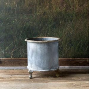 Handmade Antique Copper Garden <b>Planter</b> Set Vintage Verdigris Finish Metal Flower Pot <b>Large</b> Outdoor Indoor Rustic Plant Pot - Product Image 5