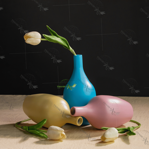 Jarrón de bambú ecológico hecho a mano pieza decorativa de madera duradera para el hogar y la cocina - Product Image 4